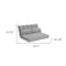 Homeroots 45" Gray Futon Convertible Sleeper Loveseat and Toss Pillows 526457 - alternate 6
