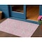 Homeroots 3' X 5' Pink And Ivory Geometric Washable Indoor Outdoor Area Rug 612887 - alternate 1