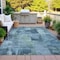 Homeroots 10' X 14' Teal Blue And Pale Aqua Abstract Washable Indoor Outdoor Area Rug 630794 - alternate 5