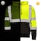 Dome75 Hi-Vis Pullover Hoodie, ANSI/ISEA 107-2020 Class 3, Polyester, Hi-Vis Yellow/Black Bottom, 2X DHP1632 - alternate 4