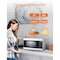 Commercial Chef 900 Watt Counter Top Microwave Oven, 0.9 Cubic Feet, White Cabinet CHM990W - alternate 6