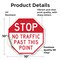 Signmission Stop No Traffic Past This Point, 10 Inch X 10 Inch, Vinyl Decal OC-D-10-280 - alternate 3