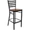 Flash Furniture Restaurant Stool, Ladder Back, Chy Seat XU-DG697BLAD-BAR-CHYW-GG - alternate 1