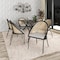 Leisuremod Urbane Collection Modern Dining Chair With Wicker back in Light Grey UC21WLGR - alternate 7