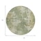Homeroots 8' Sage And Beige Round Abstract Washable Indoor Outdoor Area Rug 630701 - alternate 5