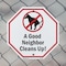 Signmission A Good Neighbor Cleans Up!, 6 Inch X 6 Inch, Plastic Sign OC-P-6-17 - alternate 5
