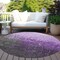 Homeroots 8' Purple And Dark Gray Round Ombre Washable Indoor Outdoor Area Rug 602895 - alternate 7