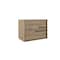 Homeroots 32" Natural Wood Floating Bathroom Vanity With White Sink And Two Drawers 624099 - alternate 1