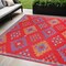 Homeroots 5' X 8' Red Geometric Indoor Outdoor Area Rug 555629 - alternate 1
