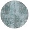 Homeroots 8' Teal Blue Charcoal And Gray Round Abstract Washable Indoor Outdoor Area Rug 618783 - alternate 7