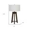 Homeroots 32" Brown Metal Tripod Table Lamp With Off White Drum Shade 524779 - alternate 3