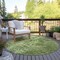 Homeroots 8' Olive Green Round Ikat Washable Indoor Outdoor Area Rug 576991 - alternate 6