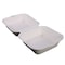Kitch 24/7 Disposables White Compostable Molded Fiber Hinged Container, 6 x 6 inch, 500PK KC-6X6HC-NPAW - alternate 3