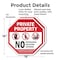 Signmission Private Property No Trespassing Sol, 18 inch X 18 inch, Plastic Sign, 2PK OC-P-2PACK-18-103 - alternate 6