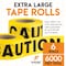 Xpose Safety Caution Tape, PVC, Caution, High Visibility Yellow, 3 in W., 1000 ft L., 6 PK PCT-6-X-S - alternate 7