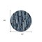 Homeroots 8' Blue Black And Gray Round Striped Washable Indoor Outdoor Area Rug 603217 - alternate 7