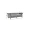 Homeroots 92" Light Gray Linen Chesterfield Wood Sofa 543991 - alternate 6