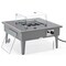 Leisuremod Walbrooke Patio Square Fire Pit and Tank Holder, Grey WGR-27-20-GL - alternate 5