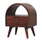 Homeroots 24" Brown Solid Wood Oval One Drawer Nightstand 651869 - alternate 7