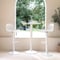 Homeroots Set of Four White Heavy Duty Plastic and Metal Mid Back Adjustable Height Swivel Bar Chairs 565374 - alternate 6