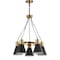 Jonathan Y Apollo 22" 5-Light Metal LED Pendant, Black/Brass Gold JYL6135A - alternate 10