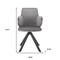 Homeroots Gray And Black Upholstered Velvet Dining Arm Chair 544251 - alternate 7