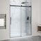 Anzzi 76'' x 57-60'' Sliding Frameless Shower Door in Matte Black with Alcove Right Drain Shower Base SD-5902302R-MB - alternate 7