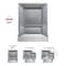 Smarty Had A Party 6.5" Silver Square Plastic Salad Plates (120 Plates), 120PK 6946-CASE - alternate 8