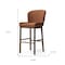 Homeroots 31" Brown Fabric and Solid Wood Bar Height Bar Chair 632483 - alternate 5