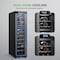 Nutrichef Dual-Zone Wine Cooler, 27-Bottle Refrigerator, Digital Touch Button Control with Air Tight Seal PKCWCDS275 - alternate 5