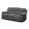 Homeroots 82" Gray Chenille Reclining Sofa With Black Legs 491322 - alternate 1