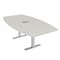 Skutchi Designs 6ft Boat Conference Table With Power | Harmony Series | 6 Person Meeting Room Table HAR-BOT-48X72-T-K458-ESIL - alternate 1