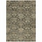 Homeroots 5' X 8' Charcoal And Beige Damask Washable Indoor Outdoor Area Rug 603378 - alternate 6