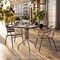 Flash Furniture Lila 23.5in Square Glass Top Metal Table with 2 Bronze Aluminum Slat Stack Chairs TLH-0731SQ-017CBZ2-GG - alternate 12