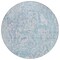 Homeroots 8' Sky Blue And Denim Blue Round Abstract Washable Indoor Outdoor Area Rug 588482 - alternate 6