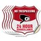 Signmission No Trespassing Shield Sign 24 Hour Surve, 4 inch X 4 inch, Vinyl Decal, 5PK SHI-D-5PACK-4-419 - alternate 1