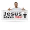 Signmission Jesus Loves You, 18 Inch x 48 Inch, Vinyl Banner B-30709 - alternate 5
