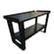 American Hawk Industrial Automotive Transmission Table With Shelf - Black, Shop Table with Liquid Runoff Tray WDT 1K-BLK - alternate 1