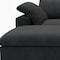 Homeroots Black Linen Blend Modular U Shaped Five Piece Corner Sectional 714578 - alternate 4