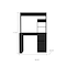 Homeroots 58" Black Wood Computer Desk With Hutch 526175 - alternate 14