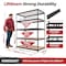 Homedant 5-Tier Boltless Heavy Duty Metal Shelving Unit, 47.7"W x 24.1"D x 71.3"H, Black 805904 - alternate 7