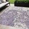 Homeroots 5' X 8' Lavender And Ivory Abstract Washable Indoor Outdoor Area Rug 612756 - alternate 1
