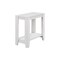 Homeroots 22" White Wood End Table With Shelf 333041 - alternate 1