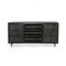 Homeroots 60in Dark Brown Solid Wood Cabinet Enclosed Storage Distressed TV Stand 489504 - alternate 1