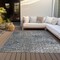 Homeroots 9' X 12' Silver Blue And Brown Abstract Washable Indoor Outdoor Area Rug 596834 - alternate 7