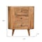 Homeroots 26in Oak Solid Wood Oval Accent Cabinet With Three Drawers 654262 - alternate 9
