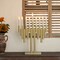 Vintiquewise Modern Decorative 9-Branch Hanukkah Menorah with LED Candles in Sleek Finish, Gold QI004910.GD - alternate 7