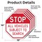 Signmission Stop All Vehicles Subject to Search, 10 inch X 10 inch, Aluminum Metal Signs, 5PK OC-A-5Pack-10-284 - alternate 4