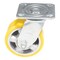 Vestil Polyurethane Swivel Caster 5 In. Diameter x 2 In. Width 595 Lb. Capacity Yellow/Gray CST-PY-5X2PUA-S - alternate 3
