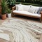 Homeroots 10' X 14' Ivory Beige And Brown Abstract Washable Indoor Outdoor Area Rug 600239 - alternate 1